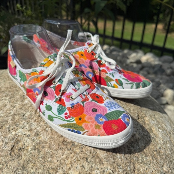Keds x Rifle Paper Co. Women's Floral Sneakers Size 8.5 Multicolor Casual - Picture 8 of 11